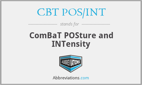 CBT POS/INT - ComBaT POSture and INTensity